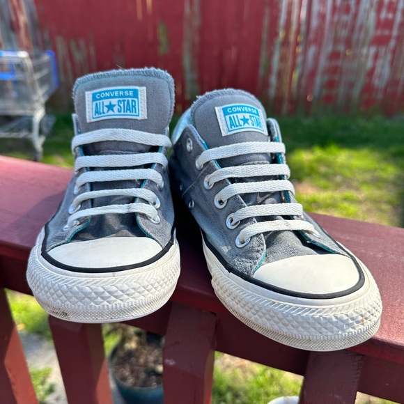 COPY - Converse Chuck Taylor All Star Wmn’s Low Top Gray & blue Sneakers Size: … - Picture 2 of 5